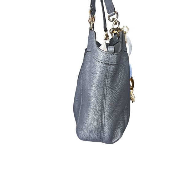 Coach Klara navy blue Leather Tote Bag with bonus Chain bag charm - Picture 3 of 8